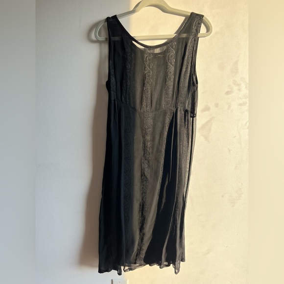 Black Sheer Midi Dress - Picture 3 of 4